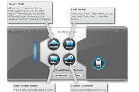 Folder Vault versteckt Dateien, Ordner und sogar ganze Festplatten.