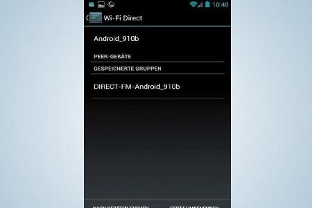 Eine Übersicht über im Netzwerk verfügbarer Geräte liefert die Android-Funktion Wi-Fi Direct. Einen aussagekräftigen Namen v...