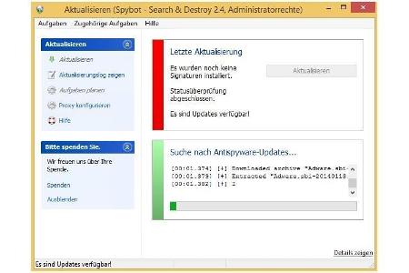 Anschließend müssen die Signaturdateien von Spybot aktualisiert werden.