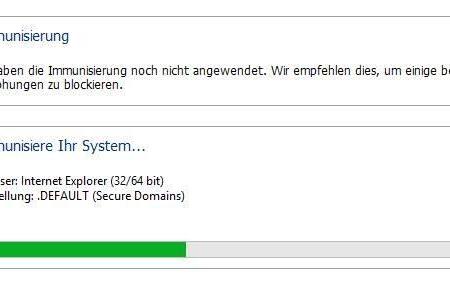 Der Rechner ist nach der Immunisierung vor vielen Gefahren geschützt.