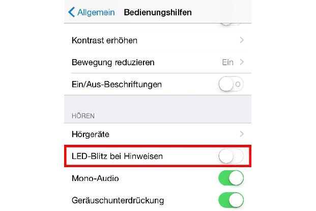 Foto-LED als Benachrichtigungs-LED einsetzen.