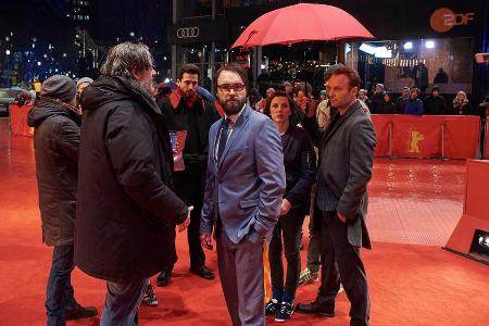 Dreharbeiten während der Berlinale (v.l.): Regisseur Sebastian Marka, daneben Issak Dentler (Rolle: Regisseur Michael Schwar...