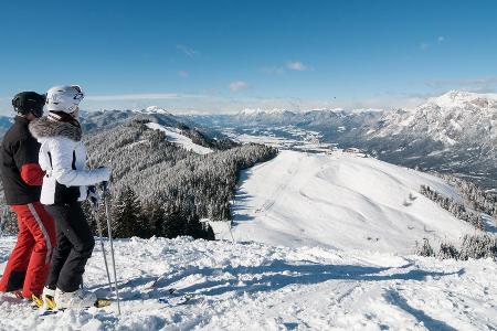 Skigebiet mit Aussicht: das Dreiländereck Österreich, Italien und Slowenien