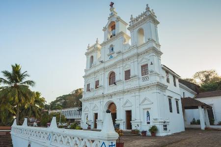 Die Mariä-Empfängnis-Kirche in der Hauptstadt Panaji ist eine von zahlreichen christlichen Gotteshäusern auf der Insel.