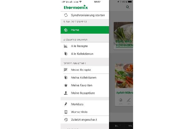 Die Thermomix-App für iOS bietet die volle Kontrolle über die Rezepte auf dem Thermomix.