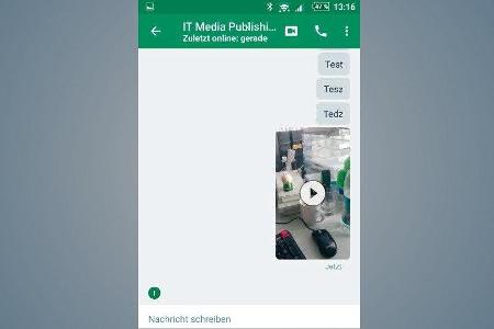 Seit Hangouts 11.0 lassen sich mit dem Messenger Videos aufnehmen und versenden.