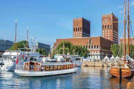 Das Rathaus in Oslo ist ein Wahrzeichen der norwegischen Unabhängigkeit