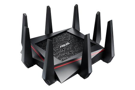 Der Tri-Band-Router Asus RT-AC5300 für rund 440 Euro ist mit seinen 4x4-Antennen absolut zukunftssicher.