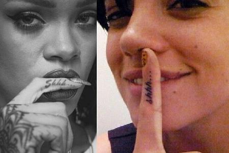 Rihanna (l.) und Lily Allen: Ein 