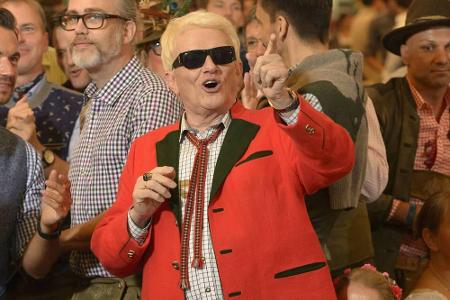 Heino verbrachte den ersten Wiesn-Tag im Schottenhammel Festzelt.