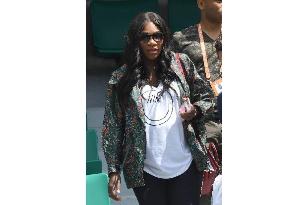 Ihr Babybauch ist nicht mehr zu übersehen: Serena Williams bei den French Open