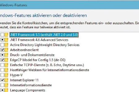 Aktivierung verborgener Funktionen in Windows 10.