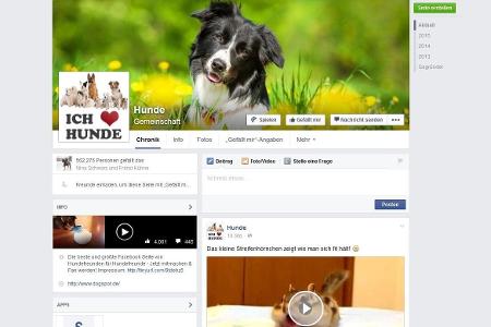 Hunde - Die besten Freunde des Menschen genießen auch im sozialen Netzwerk Facebook große Beliebtheit. Im Moment sind 562.27...