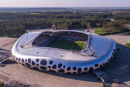 Ganz frisch ist die Baryssau-Arena in Weißrussland. Abermals bemühen wir den Vergleich mit einem Raumschiff. Oder eher doch ...
