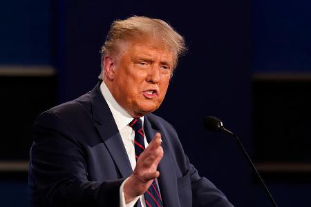 Donald Trump bei einem Auftritt im Oktober 2020 Donald Trump bei einem Auftritt im Oktober 2020