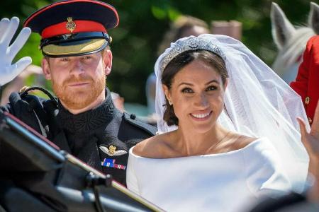 Herzogin Meghan und Prinz Harry bei ihrer großen Hochzeit 2018