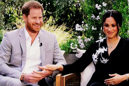 Prinz Harry und Herzogin Meghan während des Interviews mit Oprah Winfrey.
