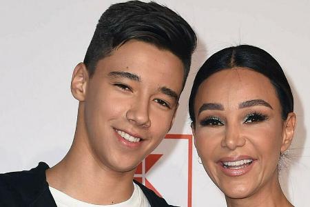 Verona Pooth mit Sohn San Diego bei einem Auftritt in Berlin.