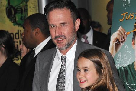 Schauspieler David Arquette im Jahr 2015 mit seiner Tochter Coco bei einem Event