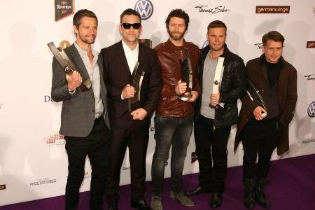 2011 nahmen alle fünf Bandmitglieder von Take That in Berlin den Musikpreis Echo entgegen.