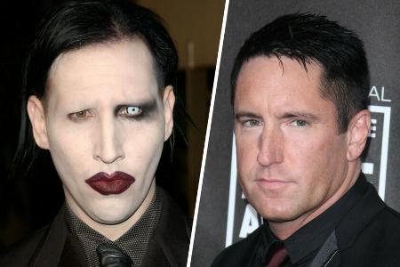Seit Jahrzehnten zerstritten: Marilyn Manson (l.) und Trent Reznor Seit Jahrzehnten zerstritten: Marilyn Manson (l.) und Trent Reznor