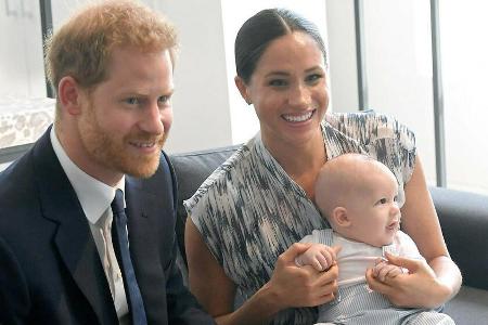 Prinz Harry mit Ehefrau Meghan und Archie im September 2019.