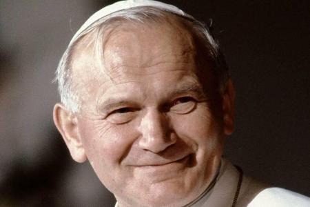 Papst Johannes Paul II. bei einem Besuch in München