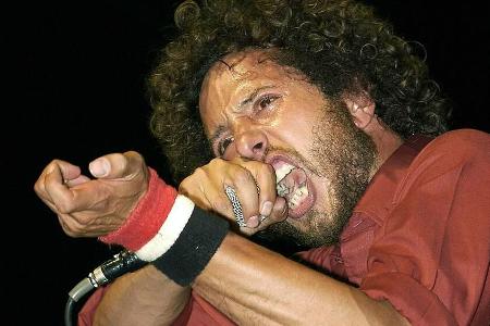 Zack de la Rocha von Rage Against The Machine auf dem Zack de la Rocha von Rage Against The Machine auf dem