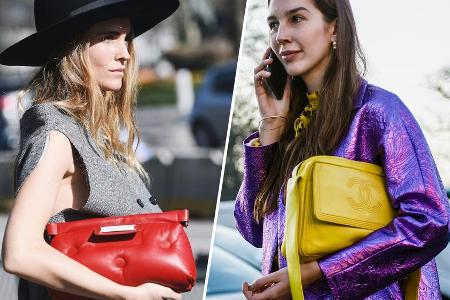 Fashionistas wie Blanca Miló Scrimieri und Estelle Chemouny Pigault lieben ihre Taschen. Fashionistas wie Blanca Miló Scrimieri und Estelle Chemouny Pigault lieben ihre Taschen.