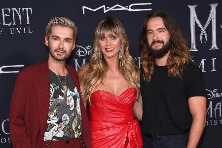 Happy Family: Heidi Klum flankiert von ihrem Ehemann Tom (r.) und Schwager Bill Kaulitz. Happy Family: Heidi Klum flankiert von ihrem Ehemann Tom (r.) und Schwager Bill Kaulitz.