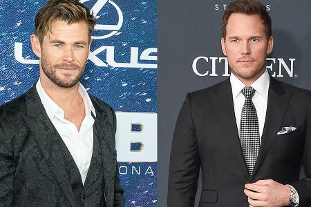 Chris Hemsworth (l.) und Chris Pratt stehen bald wieder gemeinsam vor der Kamera