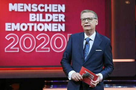 Günther Jauch präsentiert bei RTL den Jahresrückblick 