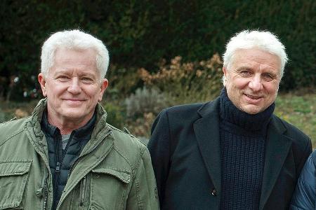 Die Schauspieler Miroslav Nemec (l.) und Udo Wachtveitl bei den Dreharbeiten zu den Jubiläumskrimis 