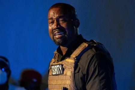 Kanye West während seines ersten Wahlkampfauftritts