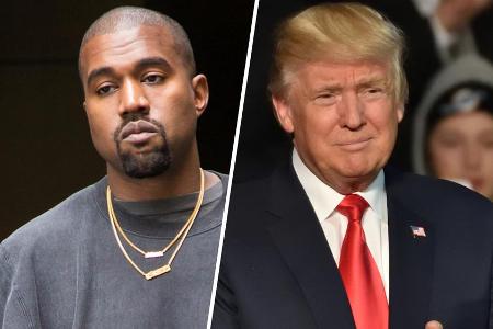Kanye West (li.) will US-Präsident werden, Trump findet das Kanye West (li.) will US-Präsident werden, Trump findet das