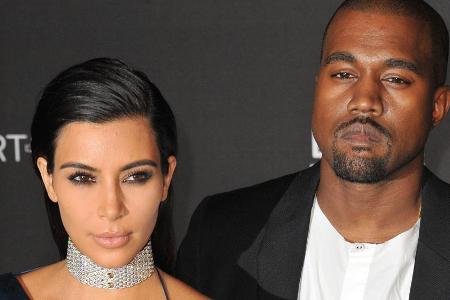 Kanye West mit Ehefrau Kim Kardashian.