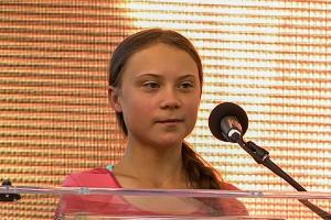 Greta Thunberg bei einer Rede in New York City im vergangenen Jahr