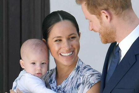 Prinz Harry, Herzogin Meghan und der kleine Archie während eines öffentlichen Auftritts im vergangenen Jahr.