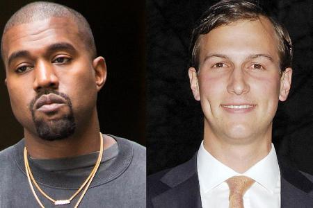 Kanye West (li.) hat sich mit Jared Kushner getroffen.