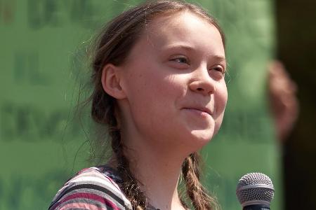 Greta Thunberg bei einem Auftritt in Rom.