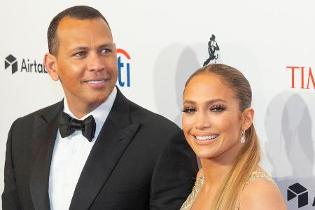 Jennifer Lopez mit ihrem Verlobten, Alex Rodriguez