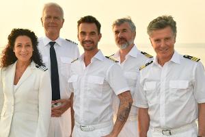Hanna Liebhold (Barbara Wussow), Oskar Schifferle (Harald Schmidt), Kapitän Max Parger (Florian Silbereisen), Staff-Kapitän ...