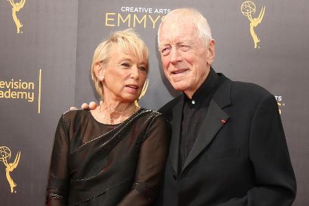 Max von Sydow an der Seite seiner zweiten Ehefrau Catherine Brelet.