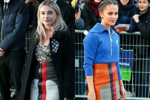 Florence Pugh und Alicia Vikander setzen auf buntes Leder