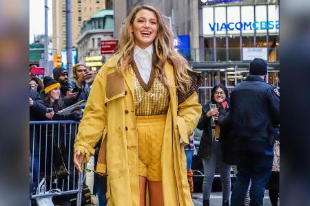 Schauspielerin Blake Lively strahlt in New York Schauspielerin Blake Lively strahlt in New York
