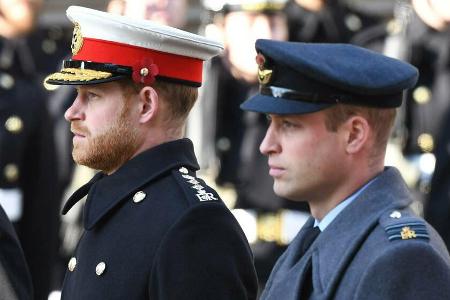 Demonstrieren Zusammenhalt: Prinz William und sein Bruder Prinz Harry