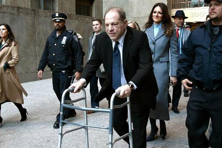 Harvey Weinstein am Mittwoch beim Verlassen des Strafgerichts von Manhattan, New York