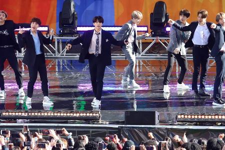 BTS bei einem Auftritt in New York City