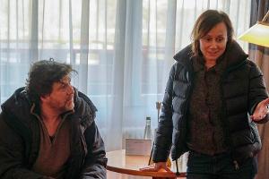 "Tatort: Ich hab im Traum geweinet": Friedemann (Hans-Jochen Wagner) und Franziska (Eva Löbau) bei den ersten Ermittlungen