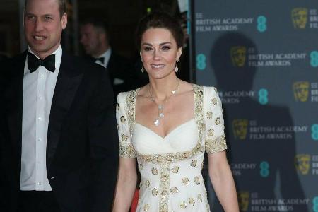 Herzogin Kate und Prinz William bei den BAFTAs in London.